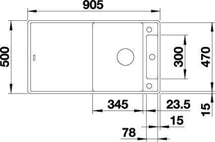 Produktbild Blanco Axia III 5 S-F (50 cm, 90.50 cm)