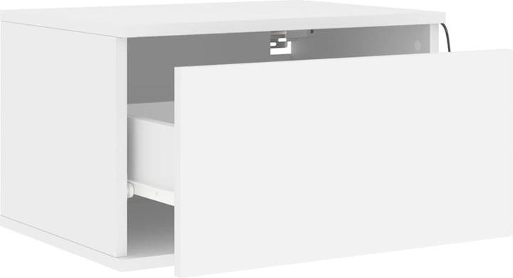 Immagine prodotto VidaXL Comodini a parete con luci LED 2 pezzi. Bianco, colore (50 x 36 x 30 cm)