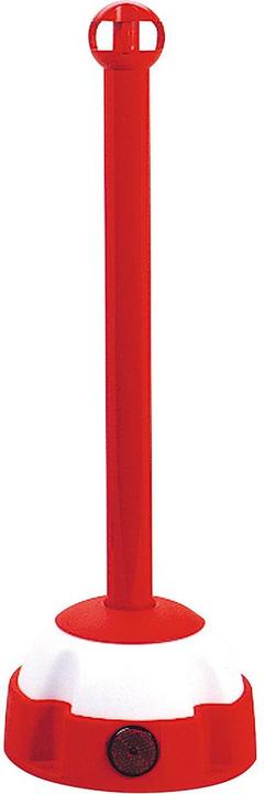 Produktbild Moravia MORION Ketten-Warnständer Ø 60 mm rot, Oberteil Alu rot lackiert, Höhe 975 mm