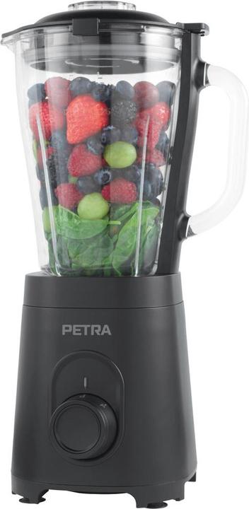 Petra PT5531MBLKVDE Bol en verre noir (600 W)