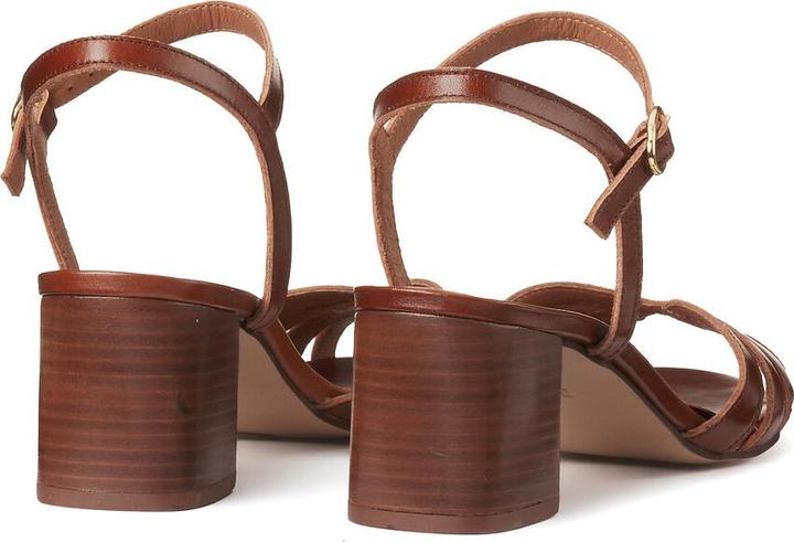 Image du produit La Redoute Collections Sandales en cuir à talon moyen (38)