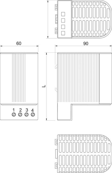 Immagine prodotto Schneider Electric NSYCR100WU2C Riscaldatore dell'armadio elettrico 110 - 250 V 100 W L x W H 90 60 150 mm 1