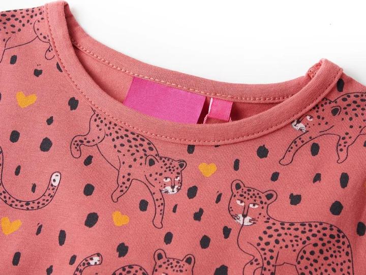 Produktbild VidaXL Kinderpyjama mit Langen Ärmeln Altrosa 140,Material: 95 (140)