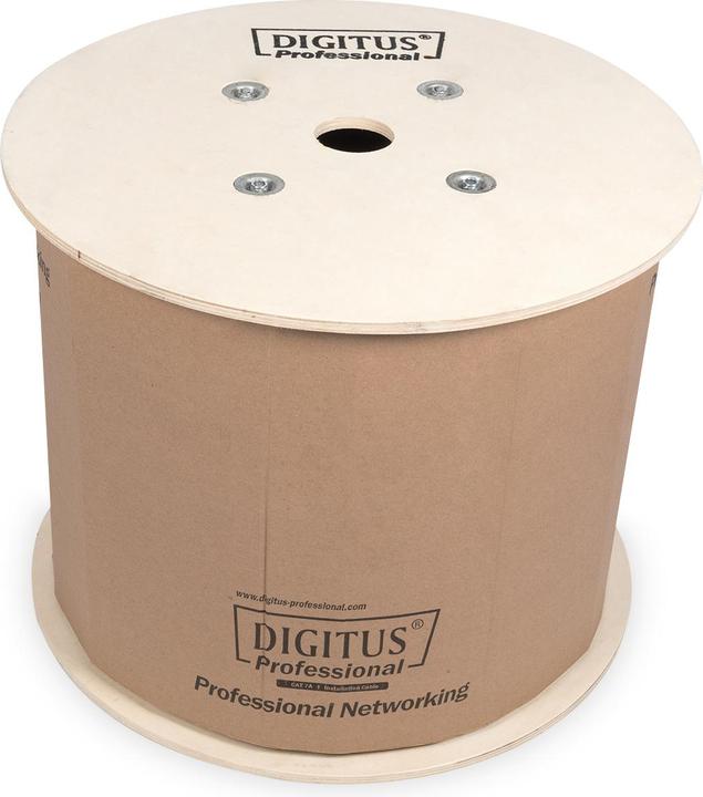 Actual product image Digitus CAT 7A S-FTP installation cable, 1500 MHz B2ca (EN 50575), AWG 22/1, 500 m reel, Dx, Ge (STP, CAT7a, 500 m)
