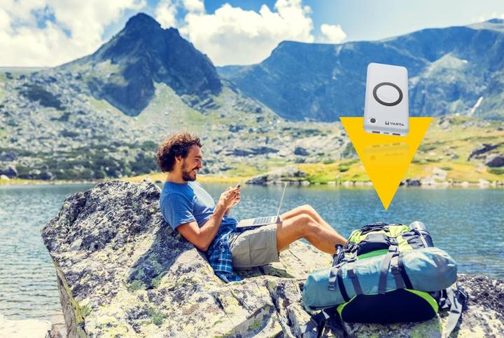 Image du produit Varta Banque de puissance sans fil + câble de recharge (15000 mAh, 20 W, 55.50 Wh)