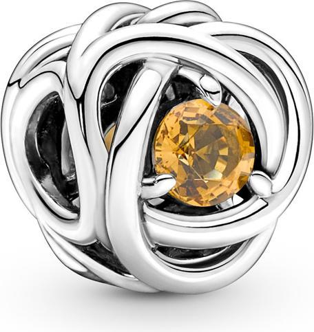 Immagine prodotto Pandora Pietra di nascita di novembre Honey Eternity Circle Charm (Argento 925, Con pietra/e)