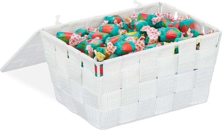 Image du produit Relaxdays Panier de rangement plastique (1 x, 19.5 x 14.5 x 10.5 cm)