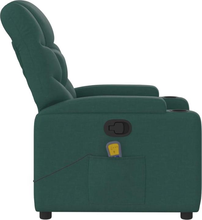 Image du produit VidaXL Fauteuil de massage vert foncé Tissu,Couleur : vert foncé,Matériaux
