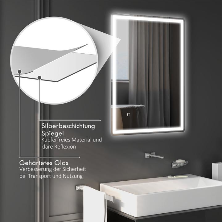 Actual product image Jamb Bathroom mirror (60 x 80 x 4 cm)
