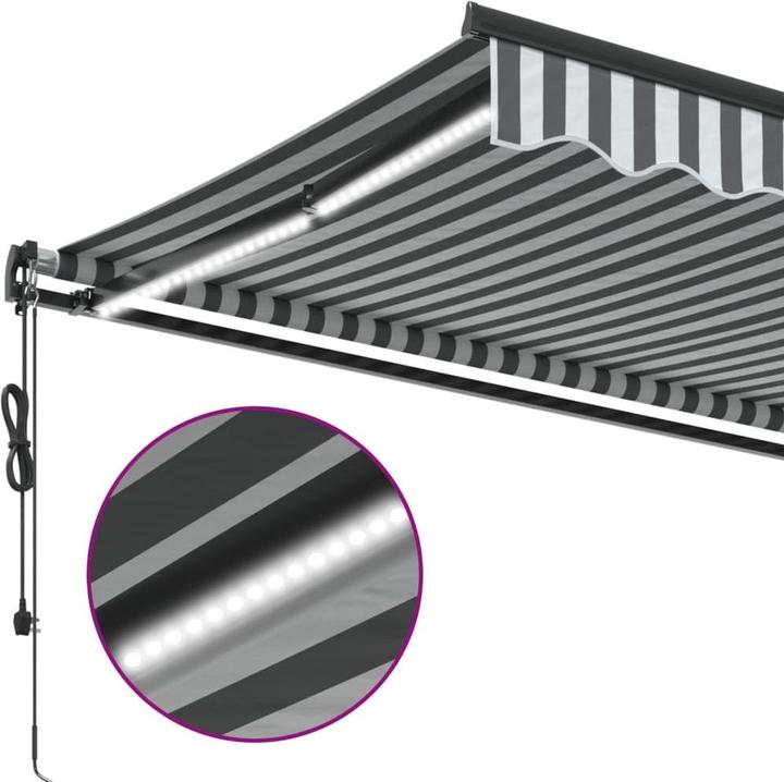 Actual product image VidaXL Markise Gelenkarmmarkise Sonnenmarkise Automatisch mit LEDs 450x350cm (4.50 m)