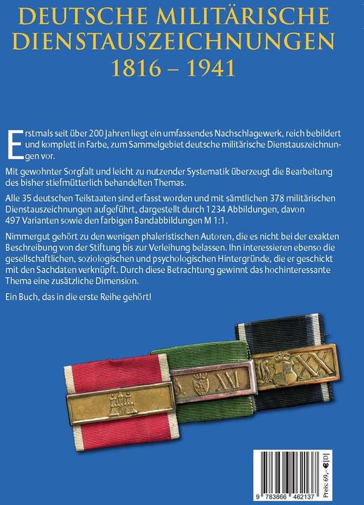 Image du produit Deutscher militärische Dienstauszeichnungen 1816 - 1941 (Allemand, Jörg Nimmergut, 2023)
