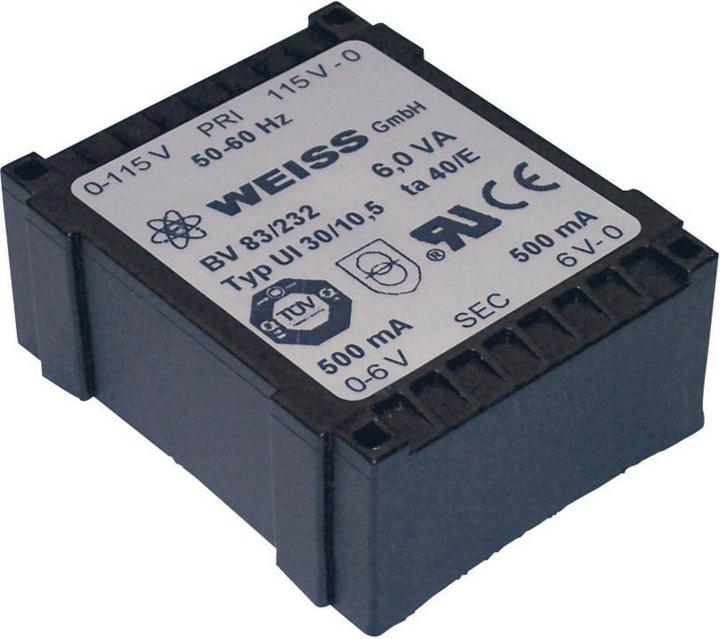 Produktbild Weiss Elektrotechnik UI 30-Flachtransformator 6 VA