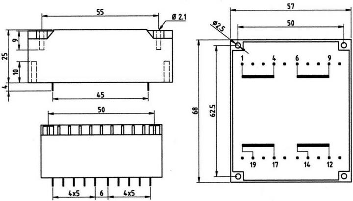 Produktbild Weiss Elektrotechnik UI 39-Flachtransformator 14 VA