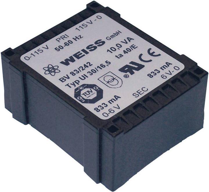 Produktbild Weiss Elektrotechnik UI 30-Flachtransformator 10 VA
