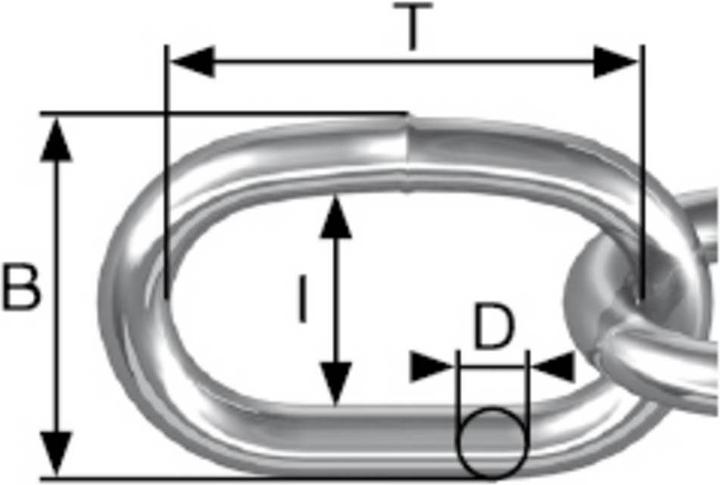 Produktbild Dörner + Helmer DH Edelstahlkette 4 mm, kurzgliedrig 15 m (15 m)