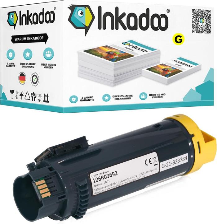 Actual product image Inkadoo Compatible toner for Xerox WorkCentre 6515 DNI (Y)