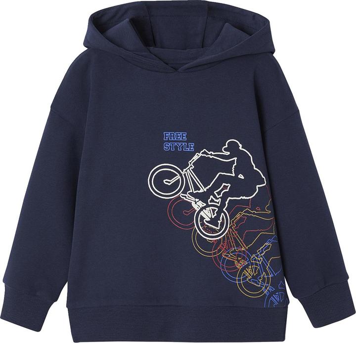 Vertbaudet Jungen Kapuzensweatshirt mit BMX-Motiv und Recycling-Polyester