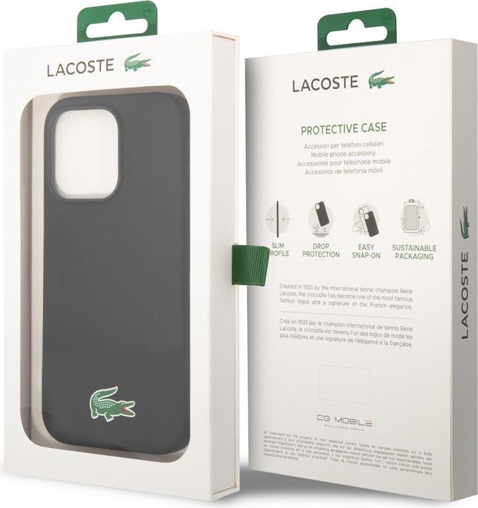 Produktbild Lacoste LCHMP15LSLOK iPhone 15 Pro 6.1" czarny/black hardcase Silicone MagSafe (Apple iPhone 15 Pro)
