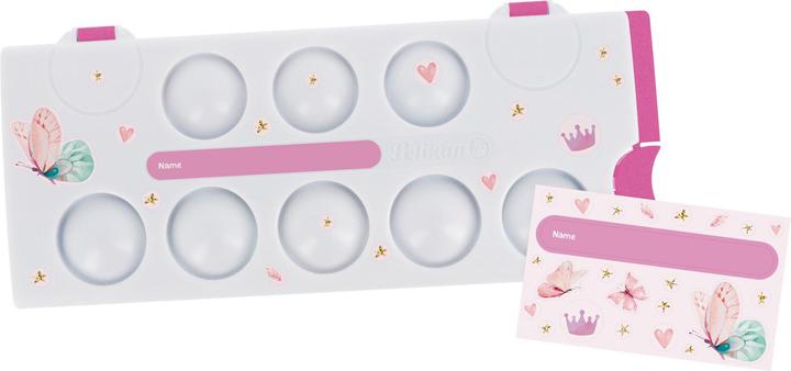 Actual product image Pelikan Opaque paint, paint box paint box K12® Pink/Glitter incl. opaque white, 12 colours (Multicoloured)
