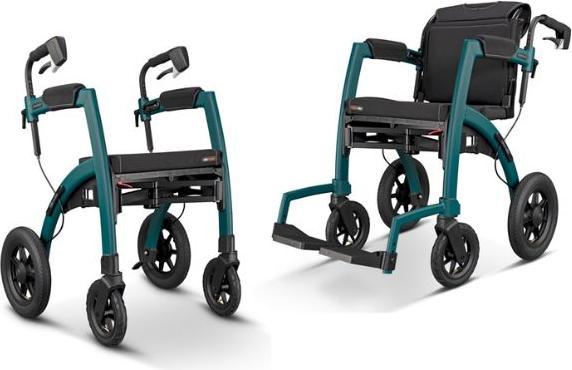 Promefa Rollator/Rollstuhl Rollz Motion² Performance 2-in-1, Luftbereifung