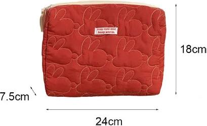 Only-Bags.Store Gesteppte Baumwolle Flip Kosmetiktasche Fälle Makeup Pouch Travel Organizer Lagerung Taschen mit