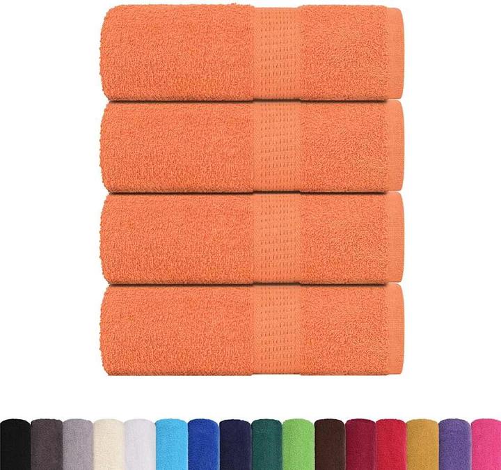 Produktbild VidaXL Seiftücher 4 Stk. Orange 30x30 cm 360 g/m² 100% Baumwolle Tuch Handtuch (30 x 30 cm)