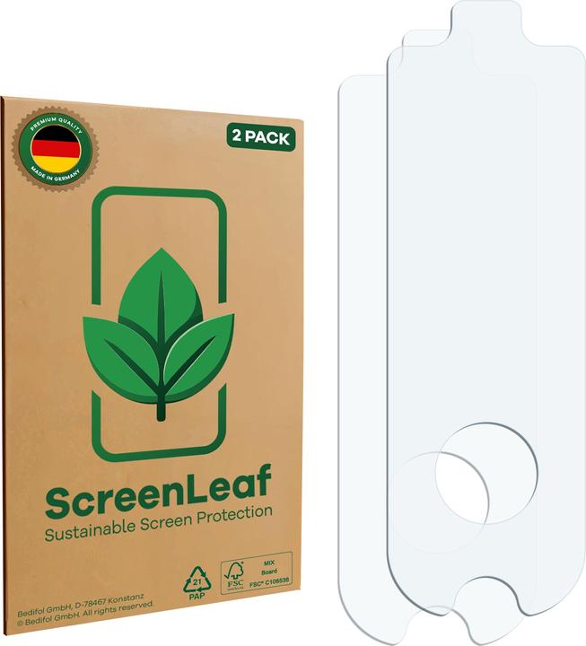 Produktbild ScreenLeaf Schutzfolie nachhaltiger Displayschutz Display Schutz Folie Klar Transparent