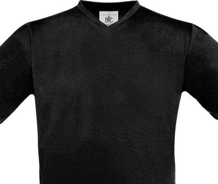 Actual product image B&C Mens Exact V Neck T-Shirt (M)