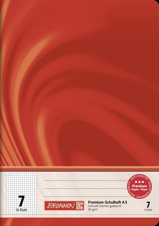 Actual product image Exercise book Vivendi Lineatur 7 chequered DIN A5 without margin, 16 sheets (A5, Checked)