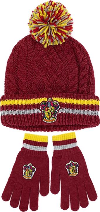 Unisex Adult Gryffindor Beanie & Gloves Set