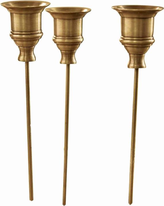 Actual product image Loberon Plug-in Candleholder Set of 3 Lalley brass (Ø 4 cm)