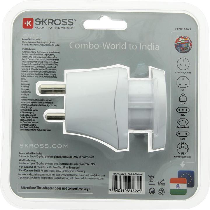 Image du produit Skross Combo World - Inde