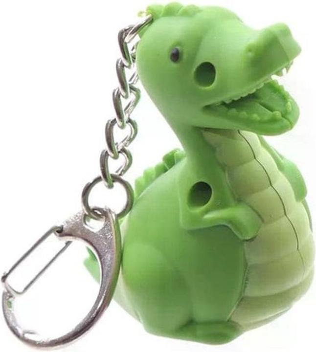 Actual product image Roost Keychain Dino KEY59 LED 10x2.5x4cm