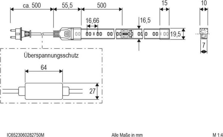 Actual product image EVN IC6523060282750M LED strip - IP65 - (White, 5000 cm, Indoor)