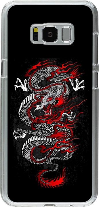 Actual product image PhoneLook Cover transparent Japanese style Dragon Tattoo Red Black (Samsung Galaxy S8+)