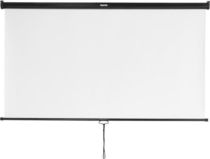 Image du produit Hama Écran enroulable, 175 x 175 cm, mobile, pour montage au plafond ou au mur, blanc (97.24", 1:1)