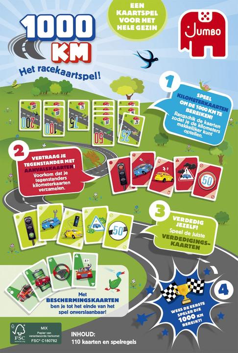 Actual product image Jumbo 1000 km Card Game (German, Dutch)