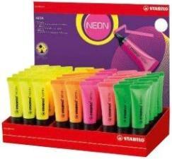 Productafbeelding STABILO Markeerstift NEON, 45 kartonnen display (Rood, Paars, 5 mm)