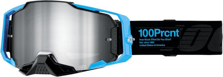 Actual product image 100% ARMEGA Goggle Barely 2 - Mirror Silver Lens (black blue*, Mirror Silver Lens)