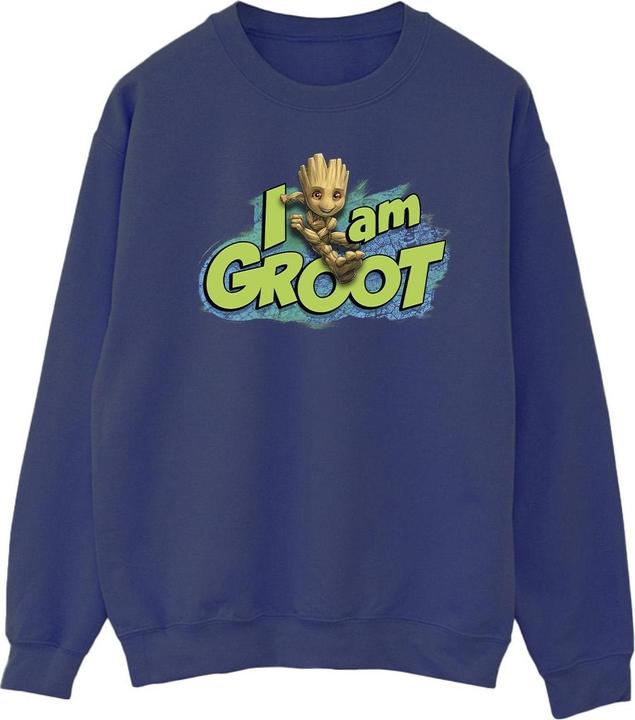Actual product image Mens Guardians Of The Galaxy I Am Groot Jumping Sweatshirt (S)