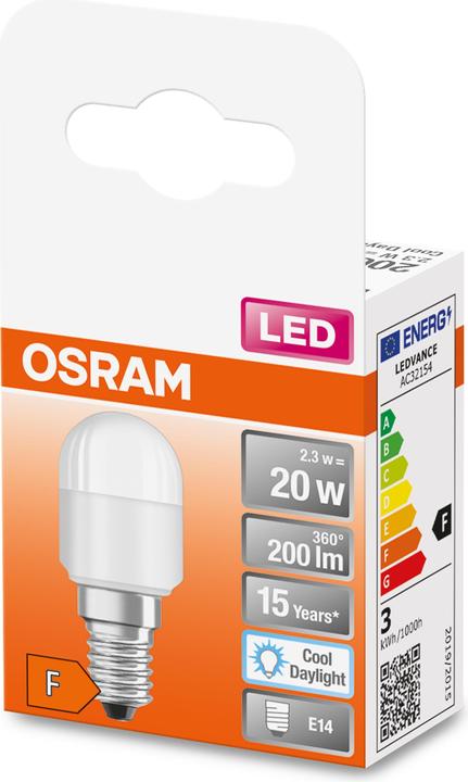 Actual product image Osram Special T26 (E14, 2.30 W, 200 lm, 1 x, F)