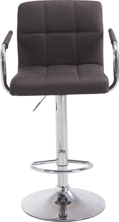 Image du produit CLP Lot de 2 tabourets de bar Lucy V2 tissu chrome, gris foncé