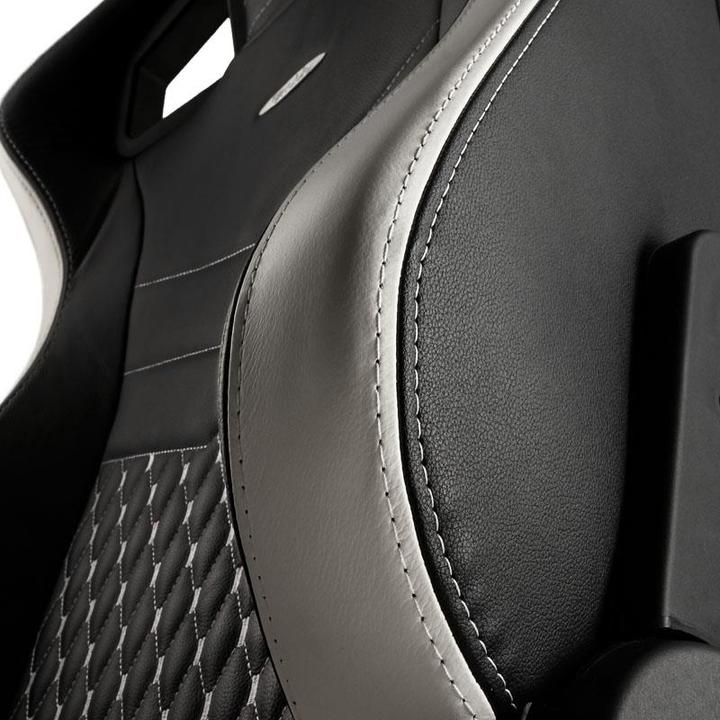 Produktbild noblechairs Gaming-Stuhl EPIC Echtleder-Gaming-Stuhl, Schwarz-Weiss-Rot