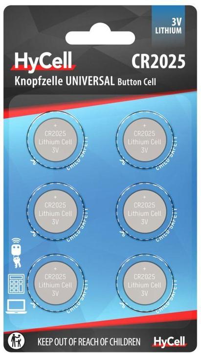 Actual product image HyCell Button cell (6 pcs., CR2025, 140 mAh)