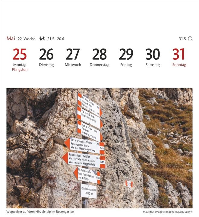 Actual product image Harenberg Südtirol Sehnsuchtskalender 2026 - Wochenkalender mit 53 Postkarten (Hardcover, German)