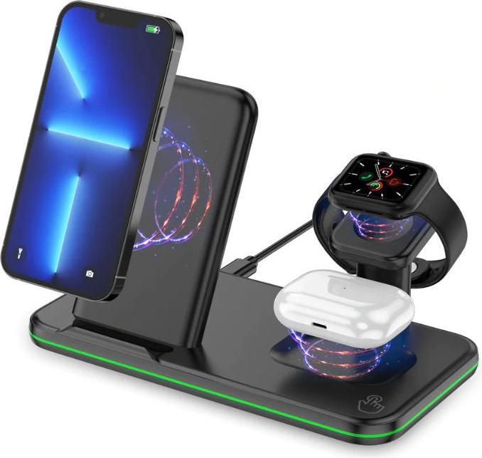 Actual product image Hermex 3-in-1 Charging Station for Smartphone Smartwatch Headphones Docking Station (15 W)