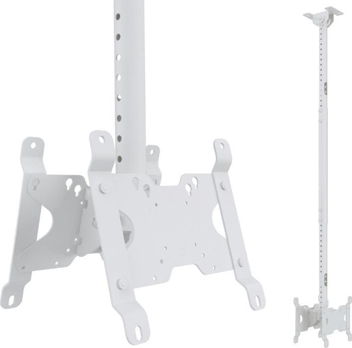 Actual product image Multibrackets Ceiling mount up to 2x32", aluminum, white, Back to Back (Ceiling, 32", 28 kg)