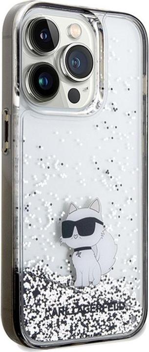 Immagine prodotto Karl Lagerfeld KLHCP14LLKCNSK Custodia rigida trasparente per iPhone 14 Pro 6,1" Liquid Glitter Choupette (Apple iPhone 14 Pro)