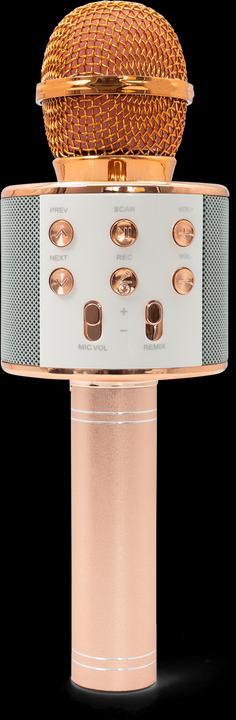 Immagine prodotto Esmée Microfono per karaoke con Bluetooth, AUX e altoparlante - oro rosa (iOS/Android)