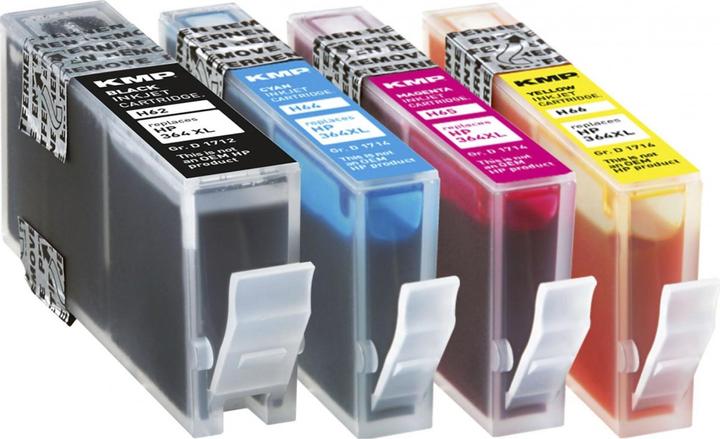 Actual product image KMP H62V Value pack BK/C/M/Y compatible with HP No. 364 XL (M, FC, C, Y)